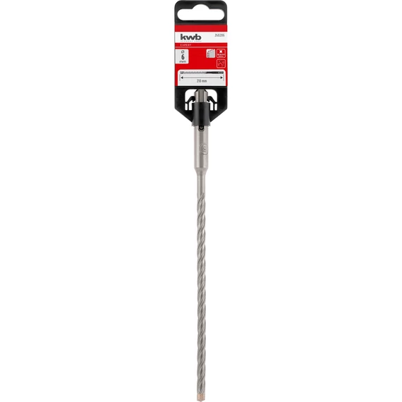 KWB EXPERT HM, TCT HB4X CROSS-TIP with QUAD PRO HELIX SDS PLUS HAMMER DRILL BIT   négy élű vasbeton fúrószár  210/150 x 6 mm    49260206