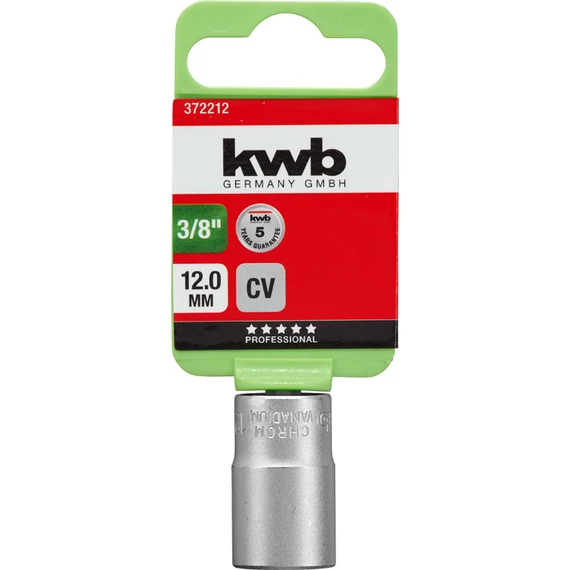 KWB PROFESSIONAL CrV PROFI SOCKETS 3/8" DRIVE  12.0 mm