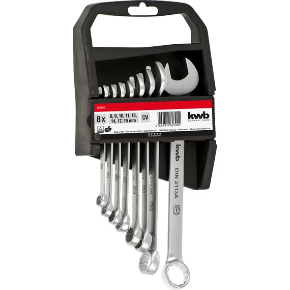 KWB PROFESSIONAL CrV COMBINATION SPANNER SET  csillag-villásgkulcs klt. 8 db   8, 9, 10, 11, 13, 15, 17, 19 mm   49460300