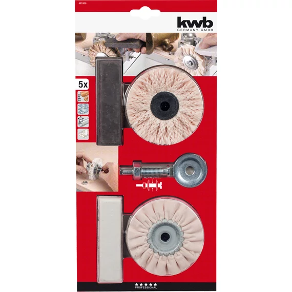 KWB PROFESSIONAL STANDARD POLISHING SET szabványos A1382 : G1402ó készlet 6 részes    49485300