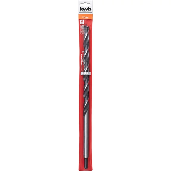 KWB EXPERT CrV EXTRA LONG WOOD DRILL BIT hengeres befogásúfafúrószár  400/285 x 16,0 mm  49512816