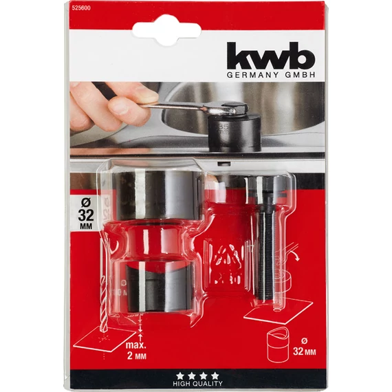 KWB EXPERT SHEET METAL HOLE PUNCH  INOX lyukasztó, roppantó   32 mm   49525600