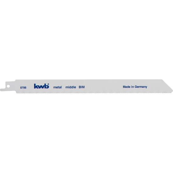 KWB PROFI Bi-metal HIGHLY FLEXIBLE SAW BLADE
 orrfűrészlap 5 db fog távolság: 2,0 mm  228/208 mm  
médium vágás 