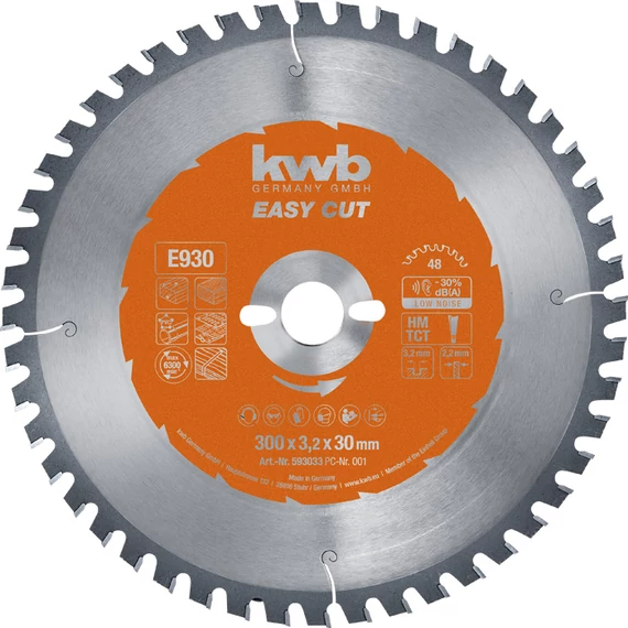KWB PROFESSIONAL EASY CUT TCT  300 x 30 x 2,2 mm  fogak: 48    49593033