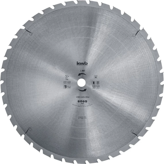 KWB PROFI TCT fűrészlap  600 x 30 x 2,8 mm  fogak: 42