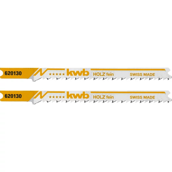 KWB PROFI HCS JIGSAW BLADE szúrófűrészlap 2 db fog távolság: 2,5 mm  100/77 mm  finom, tiszta egyenes vágásU-befogás      49620130