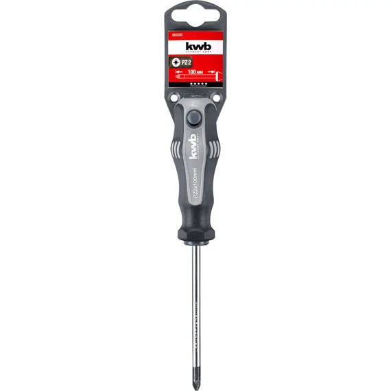 KWB PROFESSIONAL CrV ENGINEER´S SCREWDRIVERS POZIDRIV  matt krómozott CrV acél csavarhúzó  PZ2 x 100 mm  49663202