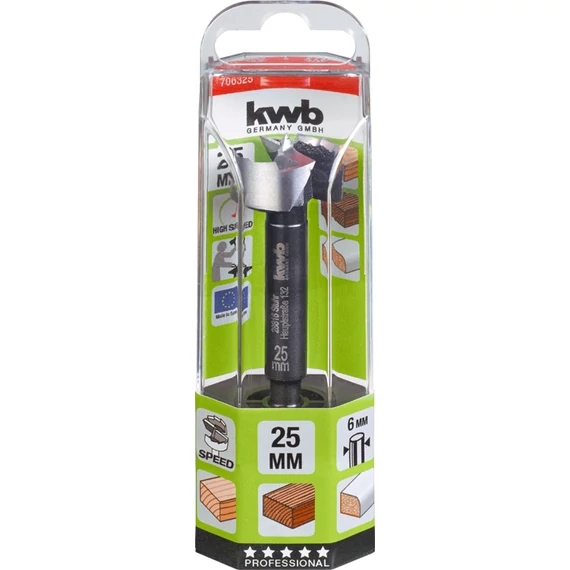 KWB PROFESSIONAL AKKU TOP ENERGY SAVING CENTER BIT   kivetőpánt sűlyesztő fúró  8 x 25 mm  49706325