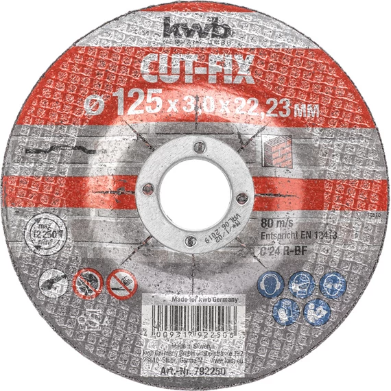 KWB EXPERT CUT-FIX® CUTTING DISC FOR STONE  125 x 22,23 x 3,0 mm 