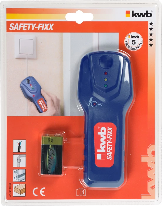 KWB PROFESSIONAL SAFETY-FIXX VOLTAGE,METAL AND STUD DETECTOR   kábel, fém, fa, stb detektor    49011620