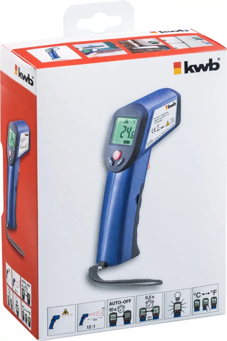 KWB PROFESSIONAL THERMO-FIXX TEMPERATURE MEASURING DEVICEl ézeres infra thermóméter- 20° - + 320°   49012310