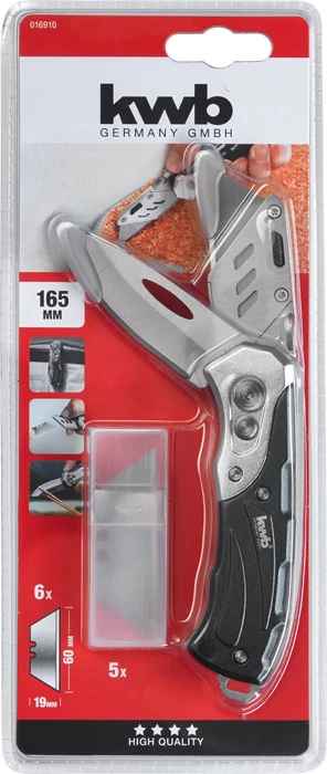 KWB EXPERT HEAVY ALL-PURPOSE KNIFE  övre rakható több funkciós zsebkés    49016910