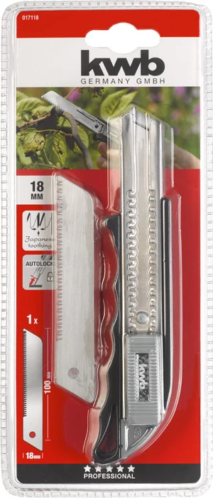 KWB PROFESSIONAL KNIFE SET WITH JAPANESE BLADE  ipari japán pengés kés  18 x 100 mm    49017118