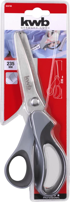 KWB PROFESSIONAL INOX CRAFT AND FABRIC SCISSORSINOX   'cik-cak' textilvágó olló   235 mm     49020700