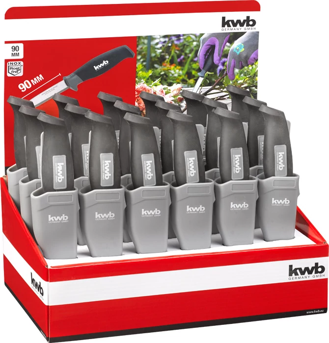 KWB EXPERT OUTDOOR AND GARDEN KNIFE WITH QUIVERb  kerti kés  220 mm    49021700