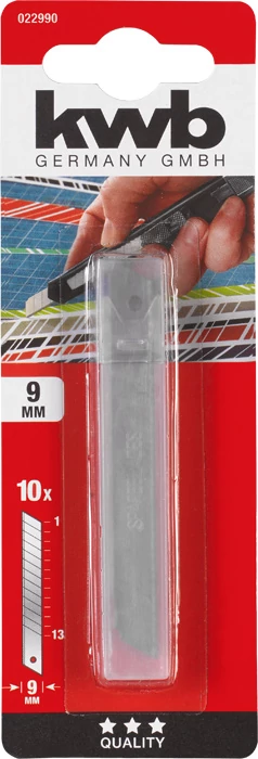KWB CLASSIC SPARE SNAP OFF BLADES SET13 pengeszegmenses vágópenge 9 mm   10 db     49022990