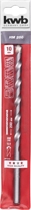 KWB EXPERTHM, TCT LONG MASONRY DRILL BIT  hengeres befogású kőzetfúró  200/80 x 10,0 mm    49041010