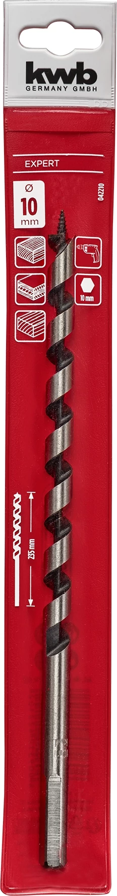KWB EXPERT CrV AUGER DRILL BIT hatlap befogású auger fúrószár  235/160 x 10.0 mm   49042210