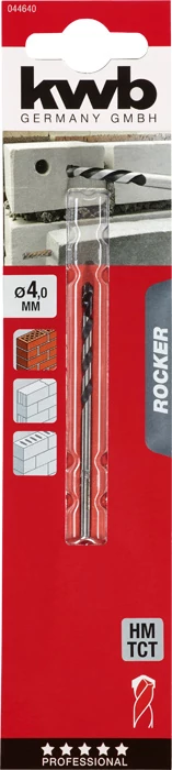 KWB EXPERT HM, TCT ROCKER® CONCRETE AND MASONRY DRILL BIT hengeres kőzetfúrószár  75/40 x 4,0 mm   49044640