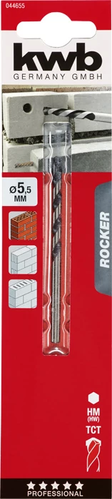 KWB EXPERT HM, TCT ROCKER® CONCRETE AND MASONRY DRILL BIT hengeres kőzetfúrószár  85/50 x 5,5 mm   49044655