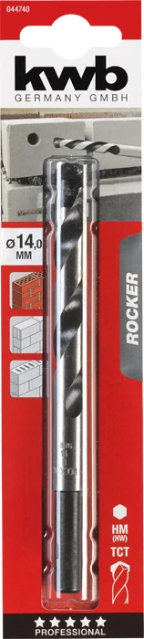 KWB EXPERT HM, TCT ROCKER® CONCRETE AND MASONRY DRILL BIT hengeres kőzetfúrószár  150/90 x 14,0 mm  49044740