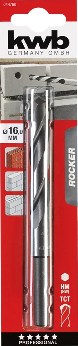 KWB EXPERT HM, TCT ROCKER® CONCRETE AND MASONRY DRILL BIT hengeres kőzetfúrószár  150/90 x 16,0 mm  49044760