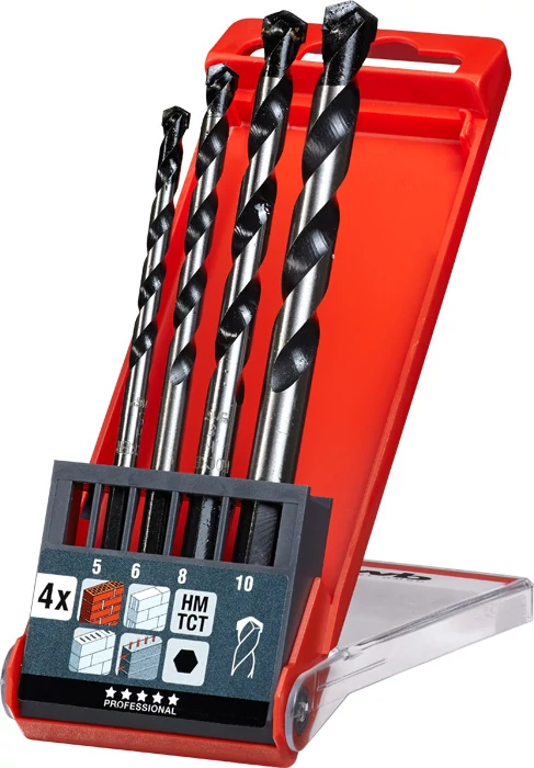 KWB PROFESSIONAL HM, TCT HEXAGON SUPER ROCKER® CONCRETE AND MASONRY DRILL BITS SET
hexagon befogású közetfúró klt. 4 db   
5,0  6,0  8,0  10,0 mm
49050800