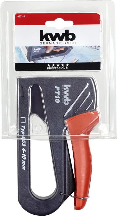 KWB PROFESSIONAL HAND TACKER BLUE TACK PT 10 kézi tűzőgép, kapocs: Type 053  4-10 mm  49053310