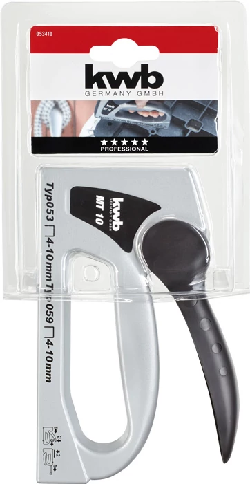KWB PROFESSIONAL INDUSTRIAL HAND TACKER PROFI TACK MT 10 kézi tűzőgép, kapocs: Type 053  6-10 mm   Type 059  6-10 mm  49053410