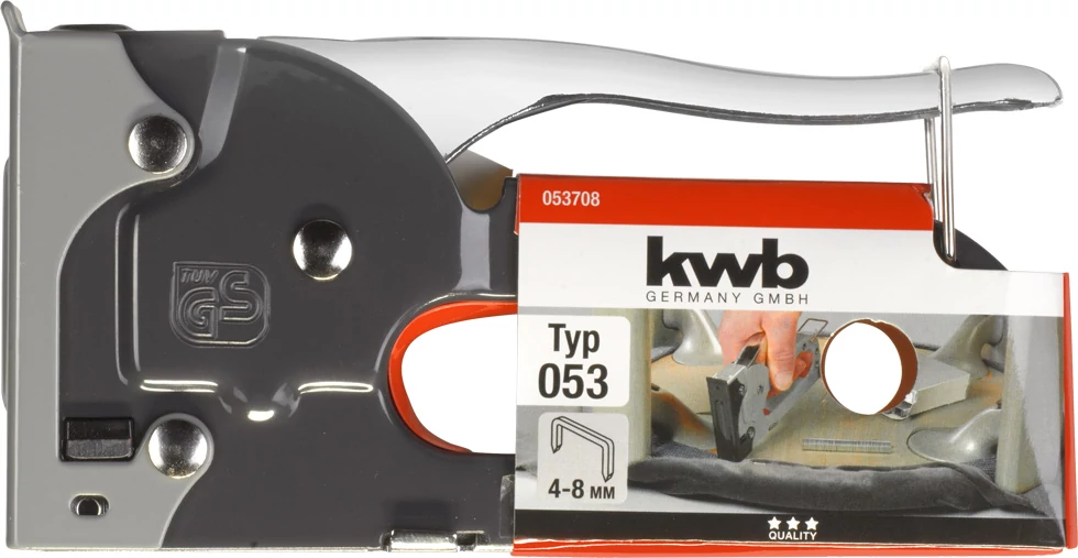 KWB STANDARD HAND TACKER TACK 80 kézi tűzőgép, kapocs: Type 053  4-8 mm  49053708
