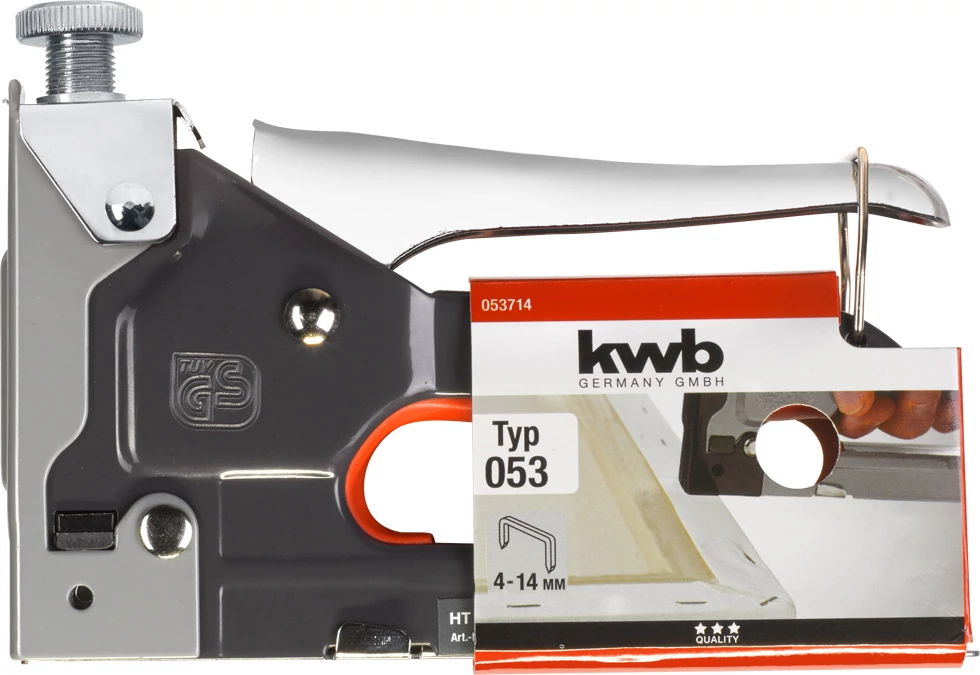 KWB STANDARD HAND TACKER TACK 140 kézi tűzőgép, kapocs: Type 053  4-14 mm  49053714