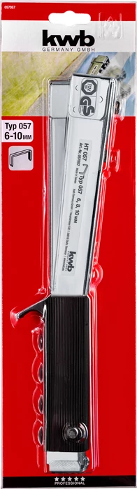 KWB PROFESSIONAL HAMMER TACKER HT 057 tűzők alapács, kapocs: Type 057  6-10 mm   tárkapacitás: 160 kapocs  49057057
