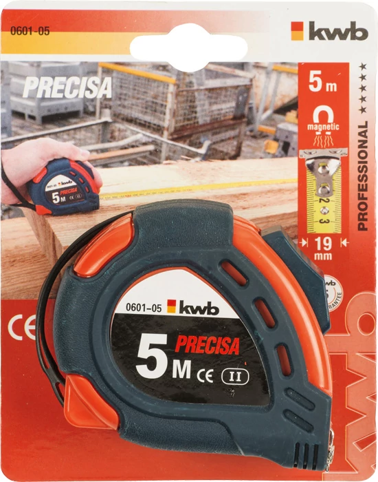 KWB PROFESSIONAL PRECISA STEEL TAPE MEASURE class II mérőszalag  19 mm x 5 m  49060105
