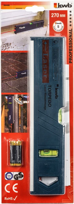 KWB PROFESSIONAL TORPEDO LASER LEVEL mágneses torpedó szintező lézer 270 mm  49064400