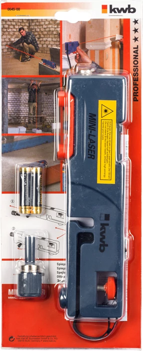 KWB PROFESSIONAL MINI LASER WITH MIRROR OPTICS mini lézer optikai adapterrel 220 mm  49064500