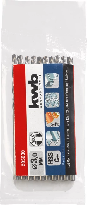 KWB EXPERT HSS-G+ SILVER STAR TWIST METAL DRILL hengeres fémfúrószár  3,0 mm  49205030