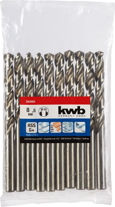 KWB EXPERT HSS-G+ SILVER STAR TWIST METAL DRILL hengeres fémfúrószár  8,5 mm  49205085