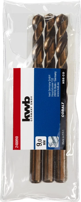 KWB PROFESSIONAL HSS-G CO TWIST METAL DRILL hengeres fémfúrószár  9,0 mm   49248090