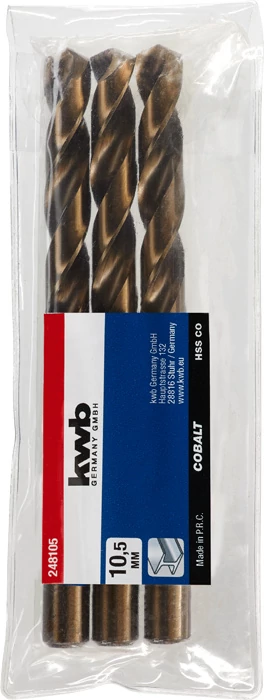 KWB PROFESSIONAL HSS-G CO TWIST METAL DRILL hengeres fémfúrószár  10,5 mm   49248105