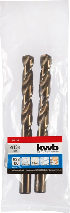 KWB PROFESSIONAL HSS-G CO TWIST METAL DRILL hengeres fémfúrószár  13,0 mm   49248130