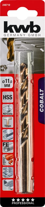 KWB PROFESSIONAL HSS-G CO TWIST METAL DRILL bliszteres fémfúrószár  11,0 mm   49248710