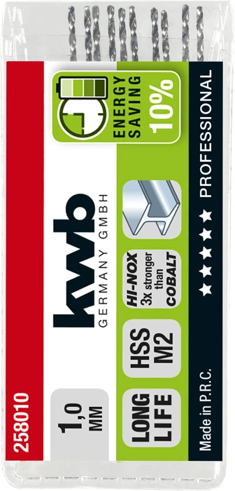 KWB PROFESSIONAL HI-NOX HSS-M2 METAL DRILLhengeres fémfúrószár  34 x 7 x 1,0 mm   49258010