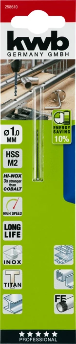 KWB PROFESSIONAL HI-NOX HSS-M2 METAL DRILL  hengeres fémfúrószár  34 x 7 x 1,0 mm   49258610