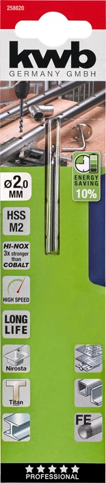 KWB PROFESSIONAL HI-NOX HSS-M2 METAL DRILL  hengeres fémfúrószár  49 x 13 x 2,0 mm   49258620