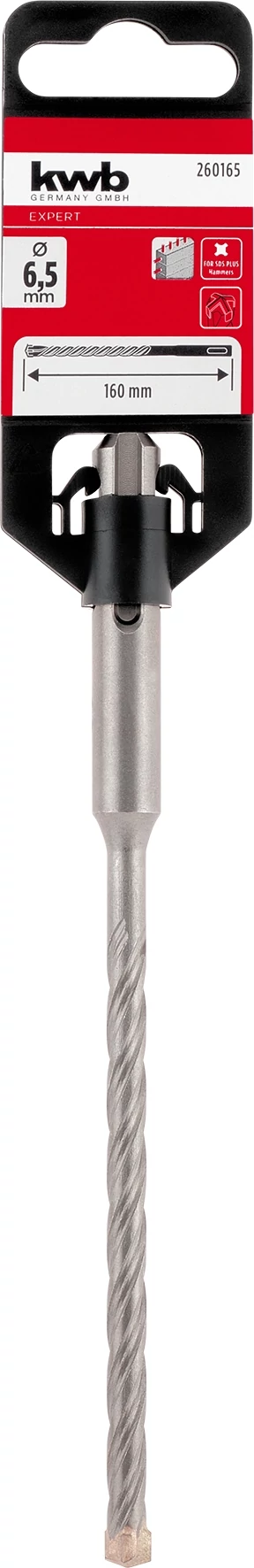 KWB EXPERT HM, TCT HB4X SDS PLUS HAMMER DRILL BIT négy élű vasbeton fúrószár160/100 x 6,5 mm49260165