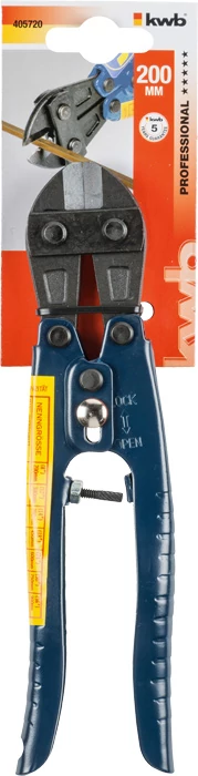 KWB PROFI MIDGET BOLT CROPPERS  edzett drót max: 3,0 mm HRC 15,  lágy drót max: 5,0 mm HRC 35  200 mm     49405720