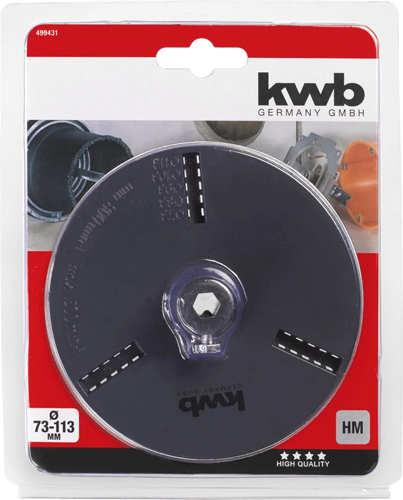 KWB EXPERT ARBOR FOR TUNGSTEN CARBIDE GRITTED HOLESAWS koronafúró adapter  73-103 mm   49499431