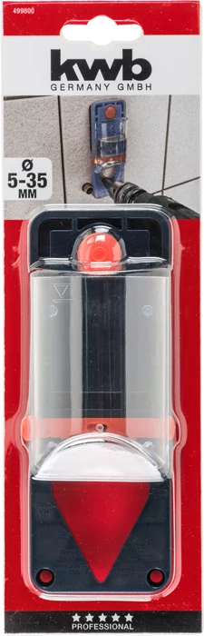 KWB EXPERT WATER FEED SYSTEM AND DRILL GUIDE FOR DIAMOND HOLESAWS csapos koronafúróhoz víz adagoló, vákuum rögzítéssel, Ø 5 és 35 mm   49499800