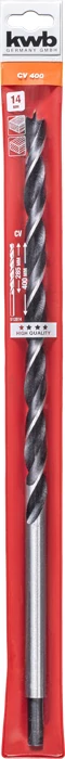 KWB EXPERT CrV EXTRA LONG WOOD DRILL BIT hengeres befogású fafúrószár  400/285 x 14,0 mm  49512814