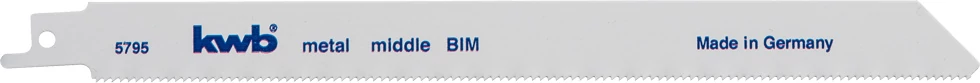 KWB PROFI Bi-metal HIGHLY FLEXIBLE SAW BLADE
 orrfűrészlap 5 db fog távolság: 2,0 mm  228/208 mm  
médium vágás 